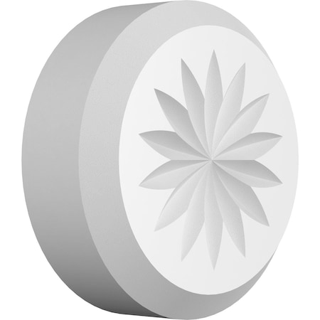 Standard Grayson Flower Rosette With Beveled Edge, 3W X 3H X 1P